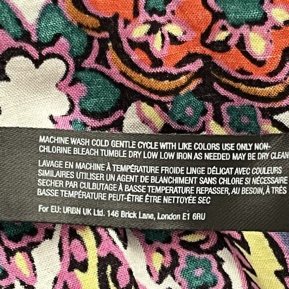 Anthropologie Diana Pintucked Tunic Dress Sz S Ruffled Hem Bubble Sleeve Floral - Picture 12 of 12